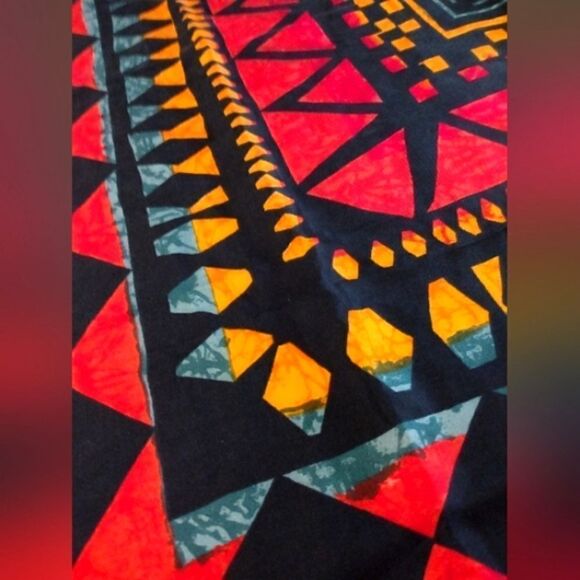 Liberty of London Vintage Silk Scarf Harlequin Rolled Hem - Picture 12 of 14